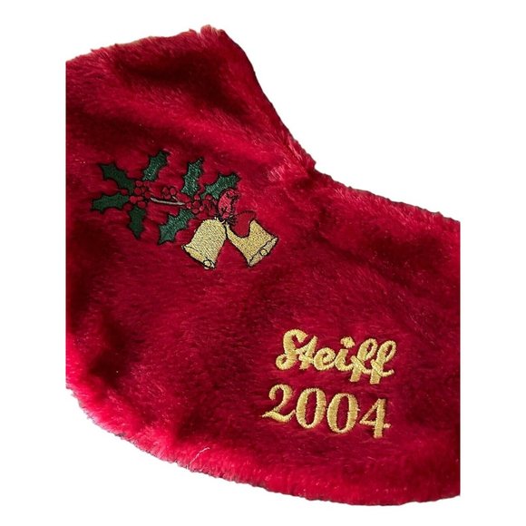 Steiff Plush Stuffed Animal Bear Mohair Christmas 2004 with stocking 037740 - Picture 8 of 12